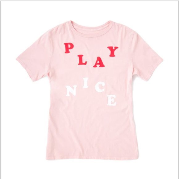 Ban.do NWOT Play Nice Pink T-Shirt - Picture 1 of 4